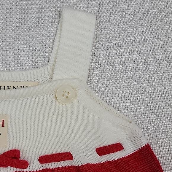 Hope & Henry Nautical Stripes July 4th Knit Tank Bubble Romper 3-6M - Picture 7 of 12